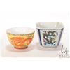 Image 1 : Two famille rose wine cups in display