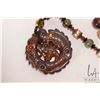 Image 2 : Buddhism wooden beaded bracelet and a mottled jade dragon pendant