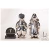 Image 2 : Pair of vintage sterling silver Dutch boy and girl salt and pepper shakers
