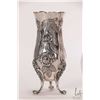 Image 2 : Antique cut crystal perfume with British hallmarked sterling silver repousse top and a 4 1/2" sterli