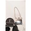 Image 2 : Vintage miniature sterling silver purse, marked 925 silver, 1" X 1" plus chain