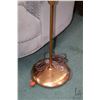 Image 2 : Retro floor lamp with copper base and pole, directional reading lamp and tri-light top and non-origi