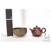 Image 2 : Bronze Sutra script bowl and a Chairman Mao purple clay teapot