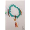 Image 4 : Tibetan bead bracelet plus a pair of earrings, spinach coloured pendant and a heart of the ocean nec