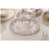 Image 2 : Fifteen collectible china cups and saucers including Royal Crown Derby, Aynsley, Royal Chelsea, Para