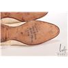 Image 11 : Pair of child's antique kid leather shoes with note of provenance dating them back to late 1800's an