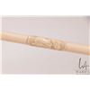 Image 8 : Antique 1851 Sancsters Park Parasol with silk and deep fringed cover and hand carved collapsible han