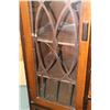 Image 2 : Art Deco waterfall style side X side drop front secretaire, note: damage to glass on door, 48" H X 3