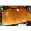 Image 2 : Art Deco dining table 36" X 48" plus one 14" insert leaf and four matching chairs with upholstered s