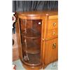 Image 2 : Art Deco curved glass sideboard made by Knechtel to match lot 341, 38" H X 53" W X 19" D