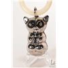 Image 2 : Two vintage baby toys including British sterling repousee cat and a silver plate bear