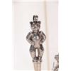 Image 2 : Two silver baby rattles including bear with mother-of-pearl gum soother with British sterling hallma