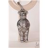 Image 2 : Vintage silver teddy bear rattle, no marks seen