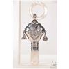 Image 1 : Antique sterling silver baby rattle with mother-of-pearl handle, missing two bells, marked with Brit