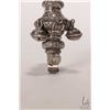 Image 8 : Antique sterling silver baby bells and whistle rattle with coral gum soother, marked with British st