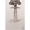 Image 2 : Antique Victorian sterling silver bells and whistle rattle with mother-of-pearl handle, marked with 