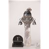 Image 2 : Antique sterling silver baby rattle with three bells and mother-of-pearl handle, marked 925