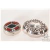 Image 2 : Two British hallmarked sterling silver snuff boxes including Victorian box with repousse lid and gol