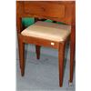 Image 2 : Singer electric sewing machine in walnut cabinet with bench