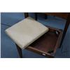 Image 8 : Singer electric sewing machine in walnut cabinet with bench