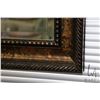 Image 2 : Framed bevelled mirror with mottled bronze style frame, 30" X 43". Note: Not available for shipping.