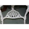 Image 3 : Antique cast iron English made Biclam garden table figural Britannia legs on raised lions paw feet a
