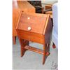 Image 1 : Country style chair side sewing/ knitting cabinet, 30" H X 17" X 13"