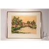 Image 2 : Jeanine Kostia Blancheteau limited edition print featuring a Tudor building and fruit trees, pencil 