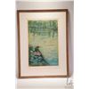 Image 1 : Framed limited edition print of a young girl by a lake, signed by artist 145/ 190. Overall dimension