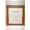 Image 1 : Pablo Picasso gilt framed copper plate print " Pour Roby- L'age de Soleil, 11" X 8 1/2"