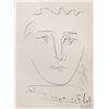 Image 2 : Pablo Picasso gilt framed copper plate print " Pour Roby- L'age de Soleil, 11" X 8 1/2"
