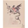 Image 1 : Salvador Dali unframed woodcut print "Inferno - Canto17, USURERS" , 13" X 10 1/4"