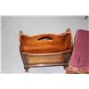 Image 2 : Selection of mid 20th century furniture including needlepoint upholstered stool, center pedestal win