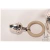 Image 2 : Two antique acorn motif sterling silver baby toys, both marked with British hallmarks