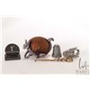 Image 2 : Vintage/ antique squirrel pin cushion and two thimbles marked 925 plus a brass button hook