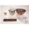 Image 1 : Tray lot of vintage and collectible molds including tin lined copper jelly mold, Germany steamed pud