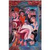 Image 2 : Gracie Jane framed original mixed media painting, titled on verso "The Gathering", 19" X 14"