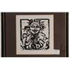 Image 2 : Selection of framed artwork including titled "Lauphenberger Mask" pencil signed by artist Mooney '77