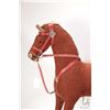 Image 2 : Antique German toy horse, possibly started life as a pull toy, with burlap covering, stuffed with wo
