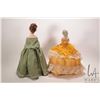 Image 5 : Two antique dolls including 15 1/2" with composition shoulder plate head on arms and dress made from