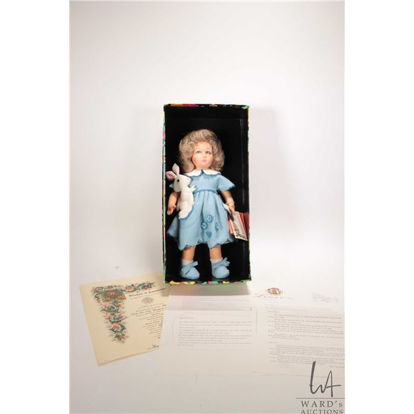 Vintage box Lenci 14" "Bettina" wool felt doll with original box, hang tag and numbered certificate
