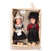 Image 1 : Boxed set of antique Armand Marseille 6" composition dolls, both with sleep eyes and original Dutch 