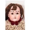 Image 2 : Antique bisque head doll with glass sleep eyes, and open mouth, leather body and bisque hands, human
