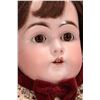Image 3 : Antique bisque head doll with glass sleep eyes, and open mouth, leather body and bisque hands, human