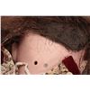 Image 5 : Antique bisque head doll with glass sleep eyes, and open mouth, leather body and bisque hands, human