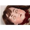 Image 6 : Antique bisque head doll with glass sleep eyes, and open mouth, leather body and bisque hands, human