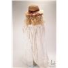Image 7 : Antique 27" Kestner 154 bisque head doll with brown glass sleep eyes, bisque hands on leather body, 