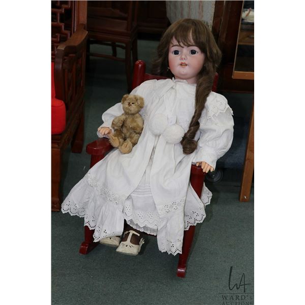 Antique Simon & Halbig 1079.16 bisque head doll on jointed composition body, 31" in height, sleep ey