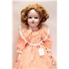 Image 2 : Antique C.M. Bermann bisque head 27" doll on jointed composition body with brown glass sleep eyes. N
