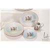 Image 2 : Tray lot of child's tea ware including alphabet and nursery rhyme theme